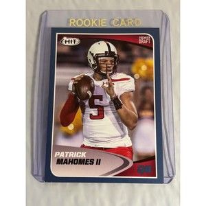 Patrick Mahomes Rookie Card 2017 Sage Hit Kansas City Chiefs Gold Foil RC Case